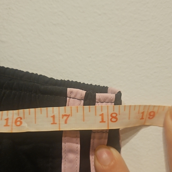 adidas Black Track Pants with Pink Stripes - Picture 3 of 4